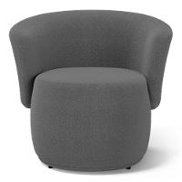 Kit 02 Poltronas Decorativas Aisha Orgânica Bouclê Cinza Escuro - Abmaza - 6