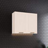 Armário Aéreo 2 Portas Ripado 80 Cm Ambiente Connect Off White - Henn - 2