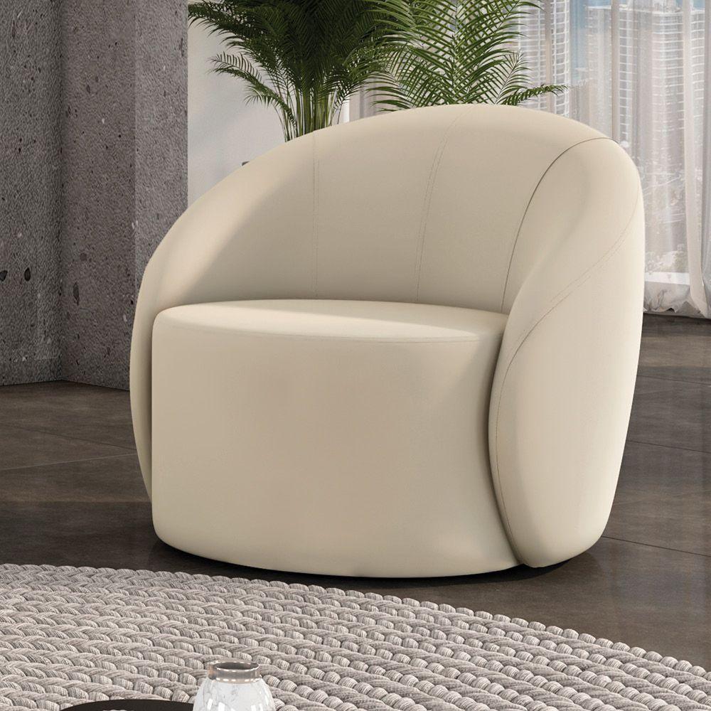 Poltrona Decorativa Orgânica Lua Veludo D03 - D'rossi Marsala - 1