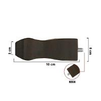 Kit 04 Pés Pardal Tabaco 10cm Com Rosca Metal Para Móveis D10 - D'rossi - 4