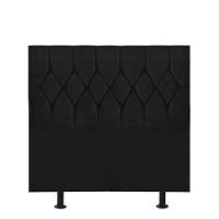 Cabeceira Estofada Cama Box Solteiro 90cm Istambul Suede Preto- Mabe Magazine - 1