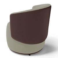 Poltrona Decorativa Aisha Orgânica Composê Sintético Marrom Com Suede Bege - Abmaza - 8