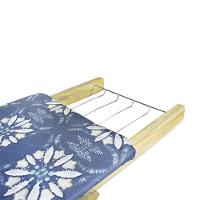 Tábua De Passar Roupa Dobrável De Madeira Layla 2 Níveis Estampada Azul - D'rossi - 7