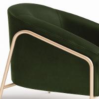 Poltrona Sala Industrial Alta Champanhe Stella Sintético Pu D03 - D'rossi Cor Verde - 7