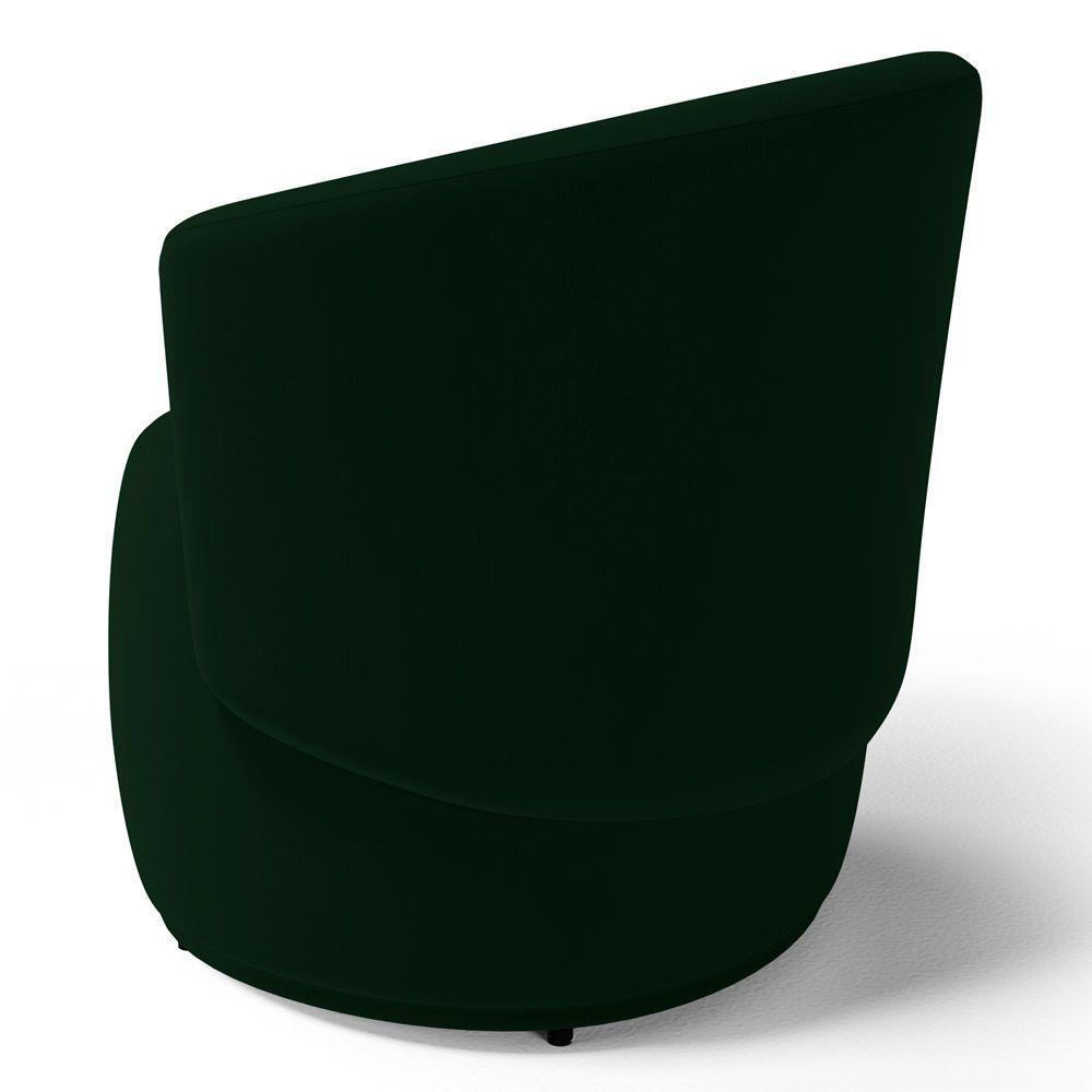 Kit 02 Poltronas Decorativas Aisha Orgânica Veludo Verde Escuro - Abmaza - 9