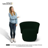 Kit 02 Poltronas Decorativas Aisha Orgânica Veludo Verde Escuro - Abmaza - 7