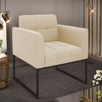 Poltrona Elisa Suede Base Metálica Industrial Preto D03 - D'rossi Marrom - 2