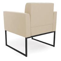 Poltrona Elisa Suede Base Metálica Industrial Preto D03 - D'rossi Marrom