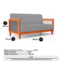 Kit Poltrona E Sofá Varanda Samoa Madeira Maciça Com Cordas Náutica Linho Cinza - Abmaza - 7