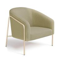 Poltrona Sala Industrial Alta Champanhe Stella Bouclê D03 - D'rossi Cor Pistache - 2