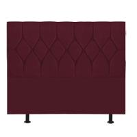 Cabeceira Estofada Cama Box Casal 140cm Istambul Corino Bordo- Mabe Magazine - 2