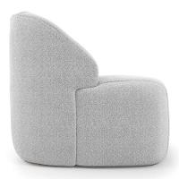 Poltrona Decorativa Living Kaya Orgânica Bouclê Cinza Claro - Abmaza - 6