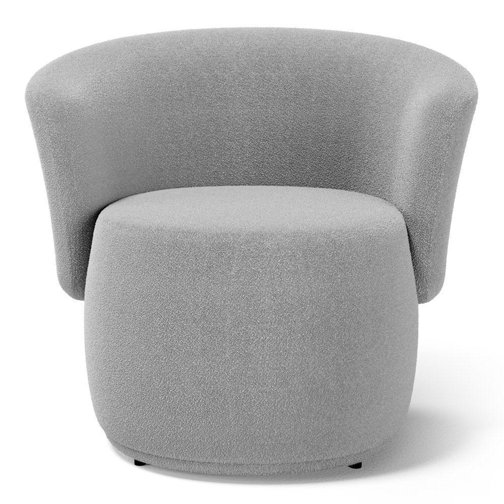 Kit 2 Poltronas E 1 Namoradeira Aisha Orgânica Bouclê Cinza Claro - Abmaza - 8