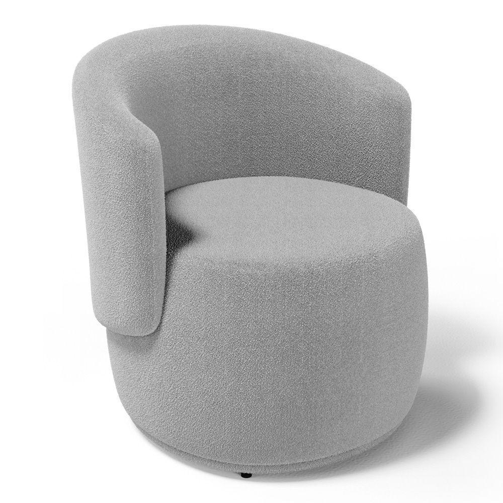 Kit 2 Poltronas E 1 Namoradeira Aisha Orgânica Bouclê Cinza Claro - Abmaza - 10