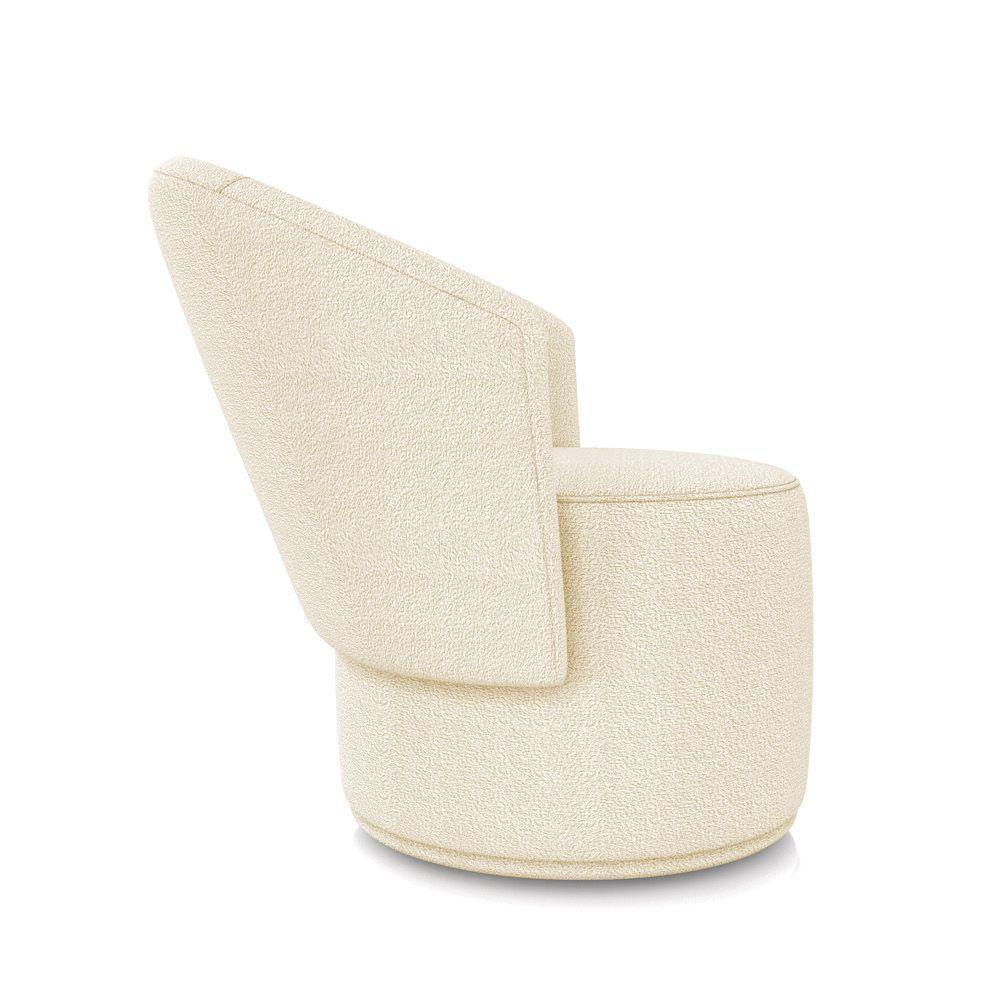 Poltrona Decorativa Orgânica Fixa Para Sala Malu Bouclê M11 - D'rossi Pistache - 6