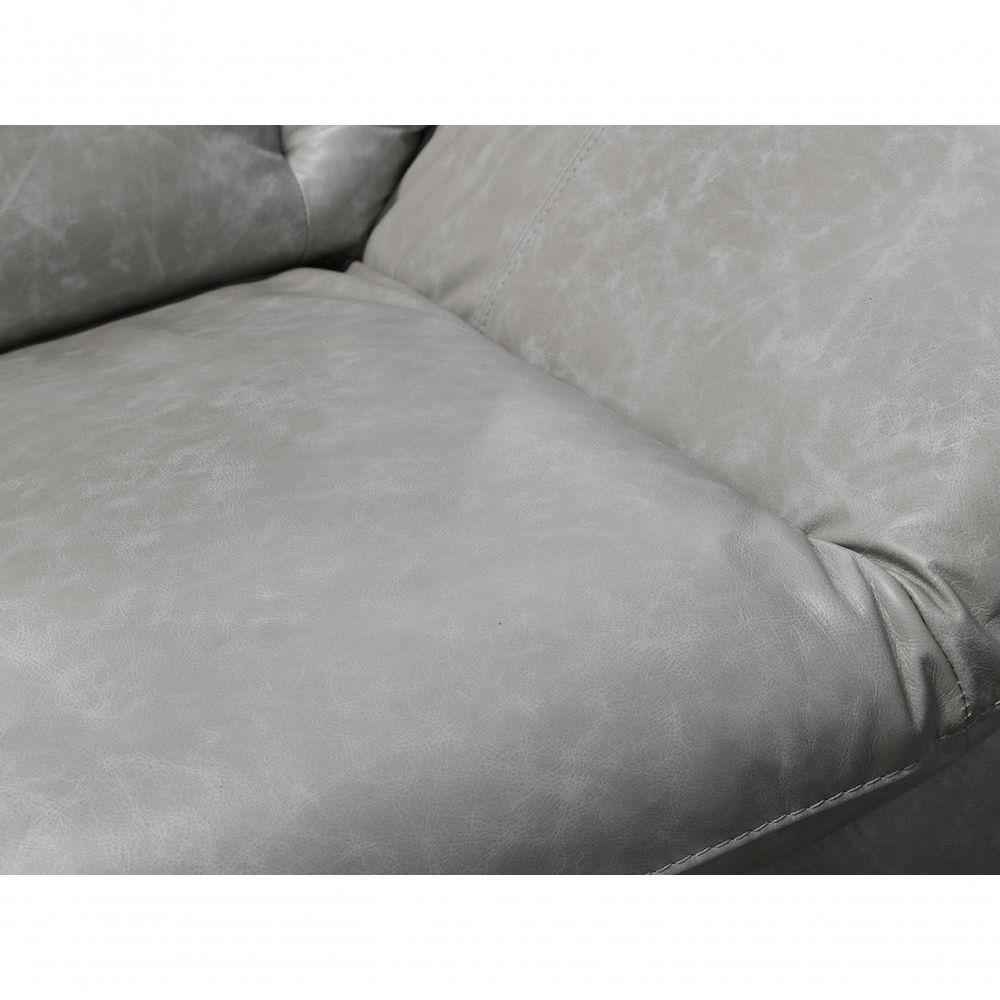 Poltrona De Couro Soft Glider Elétrica Soft Gray - Mempra - 7