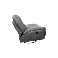 Poltrona De Couro Soft Glider Elétrica Soft Gray - Mempra - 3