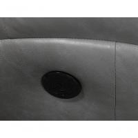 Poltrona De Couro Soft Glider Elétrica Soft Gray - Mempra - 5