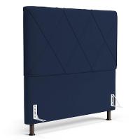 Cabeceira Cama Box Casal Mel 140cm Com Frame Suede Azul Marinho - Abmaza - 1