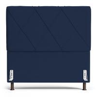 Cabeceira Cama Box Casal Mel 140cm Com Frame Suede Azul Marinho - Abmaza - 6
