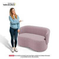 Kit 2 Poltronas E 1 Namoradeira Aisha Orgânica Bouclê Rosê - Abmaza - 7