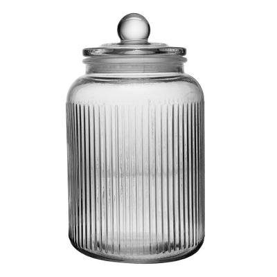 Conjunto De 2 Potes Herméticos De Vidro Canelado 1,6l Essência Lyor