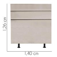 Cabeceira Estofada Cama Box Casal 140cm Argentina Suede Bege- Mabe Magazine - 3