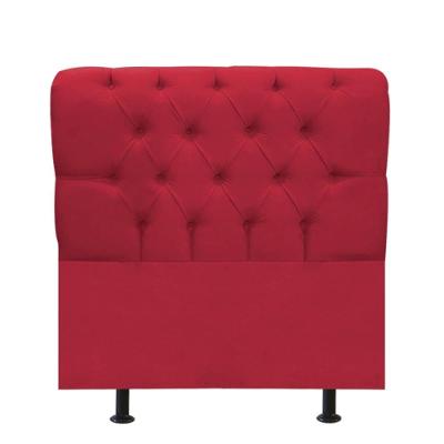 Cabeceira Estofada Cama Box Solteiro 100cm París Veludo Vermelho- Mabe Magazine