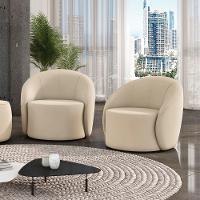 Poltrona Decorativa Orgânica Kit 2 Lua Veludo D03 - D'rossi Mostarda - 1