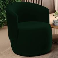 Poltrona Decorativa Aisha Orgânica Veludo Verde Escuro - Abmaza - 2