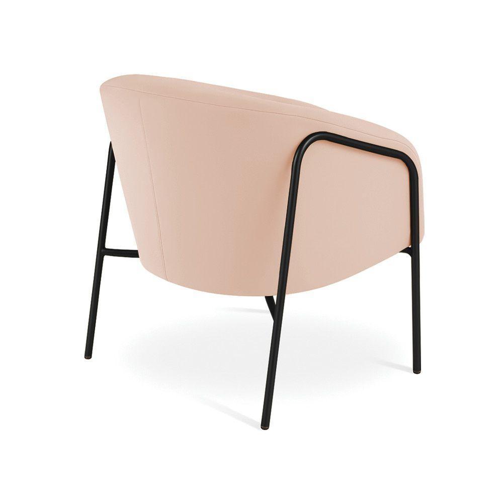 Poltrona Sala Industrial Alta Preto Stella Veludo D03 - D'rossi Rose - 6