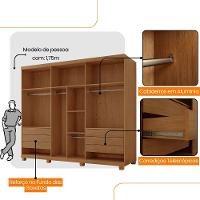 Guarda Roupa Casal Maya Mdf 6 Portas 6 Gavetas Pés Moderna Imbuia/off White Com Pés