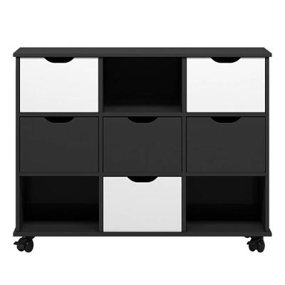 Nicho Organizador Com Rodízios Toys 6 Gavetas Q01 Preto/branco - Mpozenato