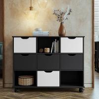 Nicho Organizador Com Rodízios Toys 6 Gavetas Q01 Preto/branco - Mpozenato - 2