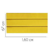 Painel Cabeceira Estofada Argentina 160cm Cama Box Queen Suede Amarelo- Mabe Magazine - 2