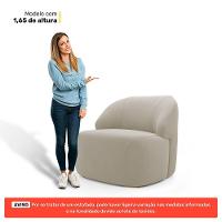 Poltrona Decorativa Living Kaya Orgânica Veludo Bege - Abmaza - 5