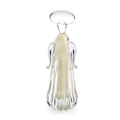 Anjo Decorativo Imagem Cristal Murano Pérola São Marcos 28×10,5cm