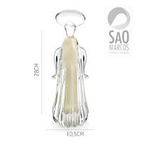 Anjo Decorativo Imagem Cristal Murano Pérola São Marcos 28×10,5cm - 2