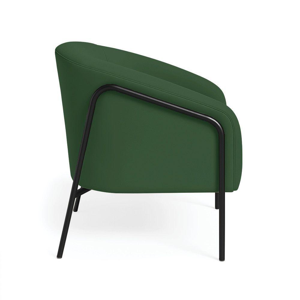 Poltrona Sala Industrial Alta Preto Stella Veludo D03 - D'rossi Verde - 2