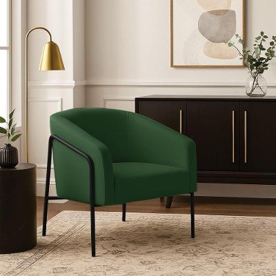 Poltrona Sala Industrial Alta Preto Stella Veludo D03 - D'rossi Verde