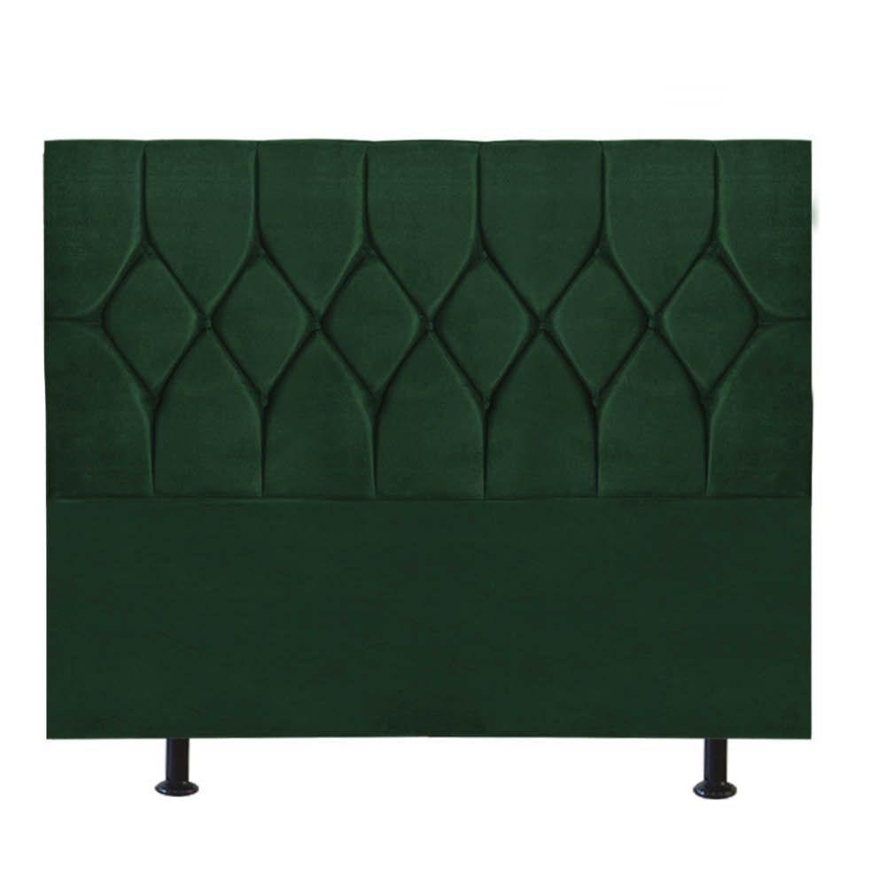 Cabeceira Estofada Cama Box King 195cm Istambul Corino Verde- Mabe Magazine - 2