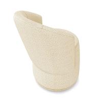 Poltrona E Puff Redondo Orgânico Para Sala Malu Bouclê M11 - D'rossi Pistache - 9