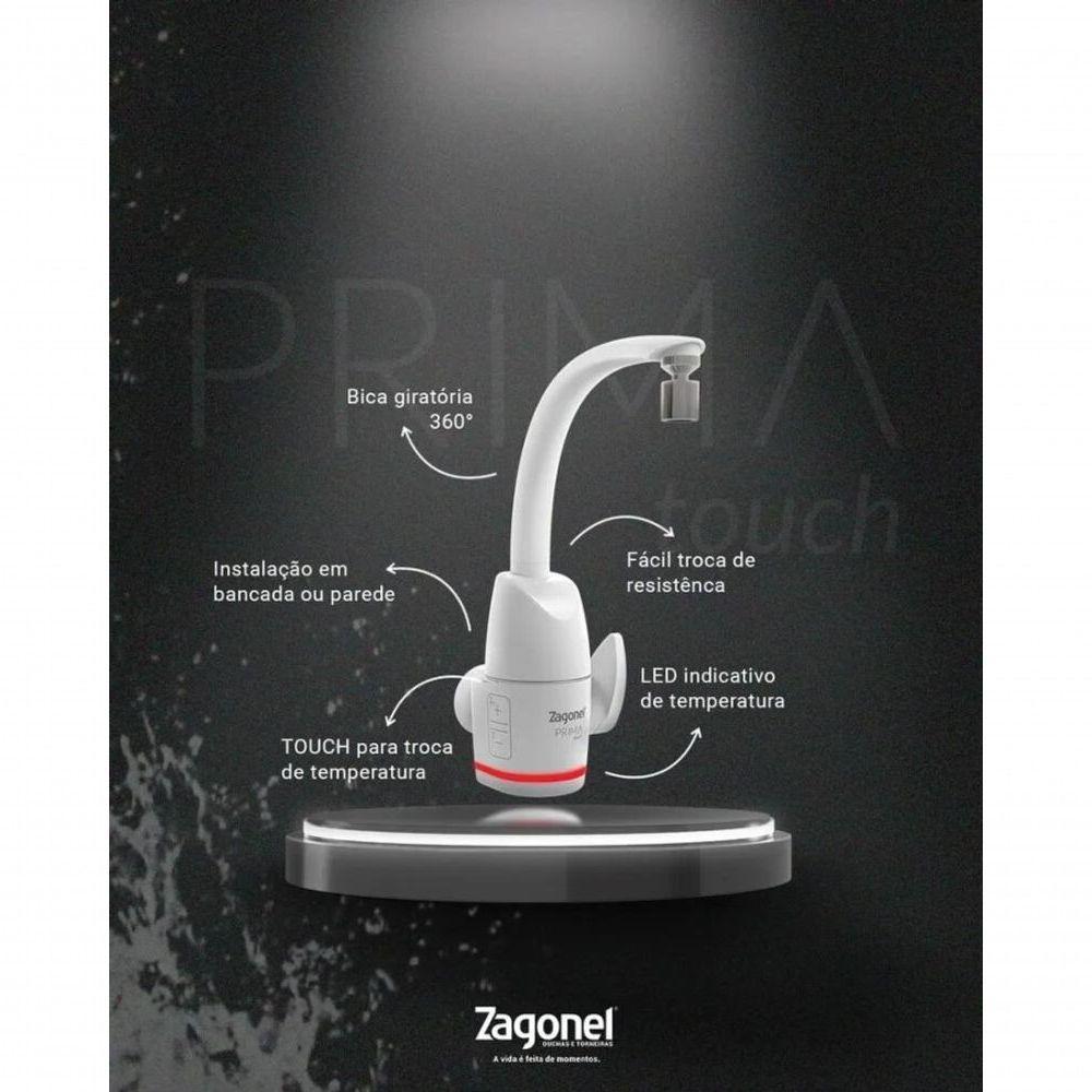 Torneira Zagonel Prima Eletronica 5500 W - 220v Branca - 2
