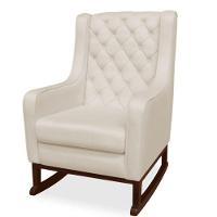 Poltrona Cadeira De Amamentação Com Base Balanço E Puff Maju Linho Off White- Mabe Magazine - 2