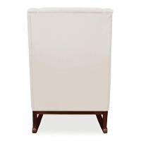 Poltrona Cadeira De Amamentação Com Base Balanço E Puff Maju Linho Off White- Mabe Magazine - 7