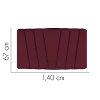 Painel Cabeceira Estofada Bélgica 140cm Cama Box Casal Veludo Bordo- Mabe Magazine - 2