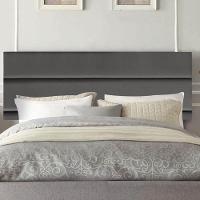 Painel Cabeceira Estofada Argentina 160cm Cama Box Queen Suede Cinza Escuro- Mabe Magazine - 1