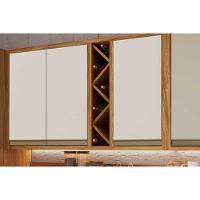 Kit Cozinha Modulada 3 Peças Tempranillo (1aéreo+1balcão+1complemento) C3p45 Amendoa-off White - Ronipa