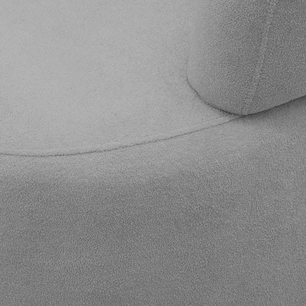 Poltrona Orgânica Giratória Living Glee Bouclê Cinza - Abmaza - 9