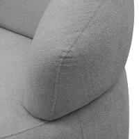 Poltrona Orgânica Giratória Living Glee Bouclê Cinza - Abmaza - 10